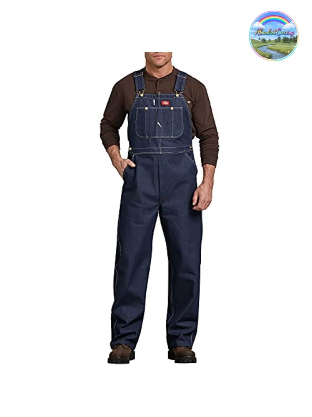 Cotton Denim Bib Overalls Men's Workwear with Pockets